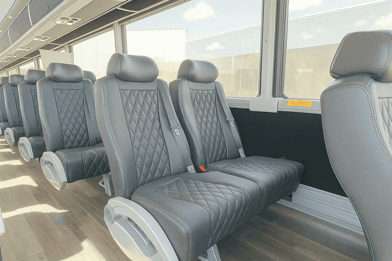 interior of Lodi Coach Bus Service charter bus