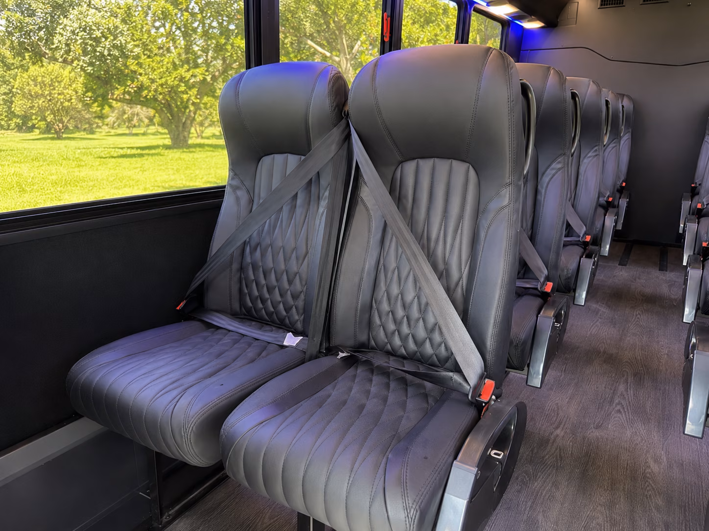 lodi 18 passenger minibus interior