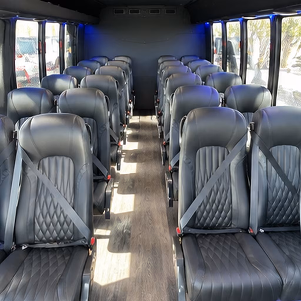 lodi 28 passenger minibus inside
