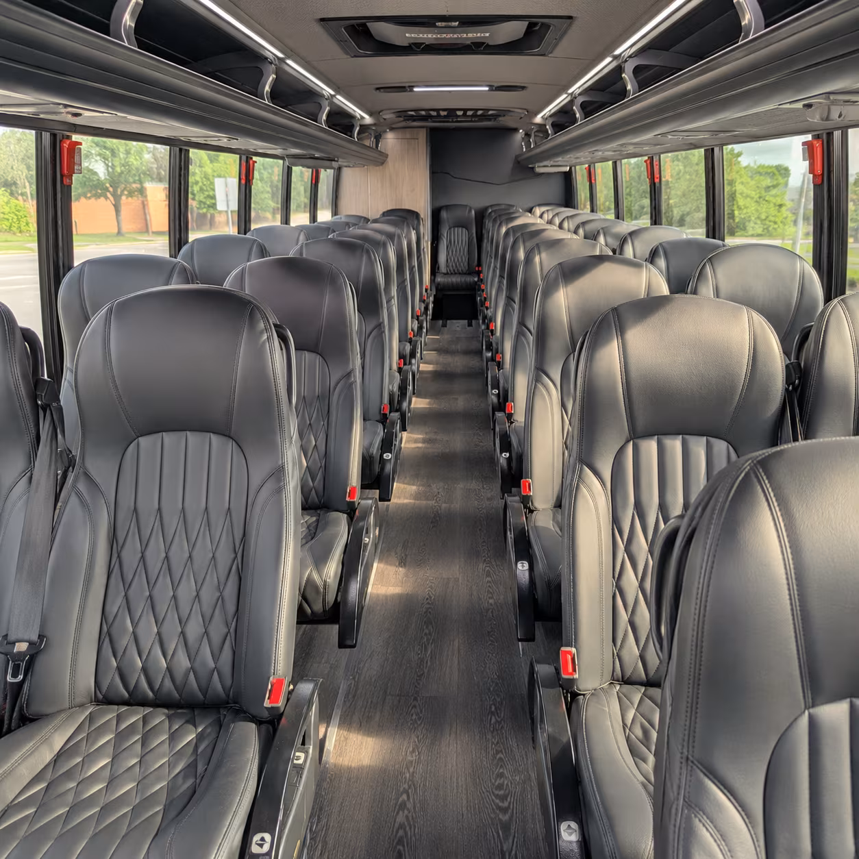 lodi 28 passenger minibus interior