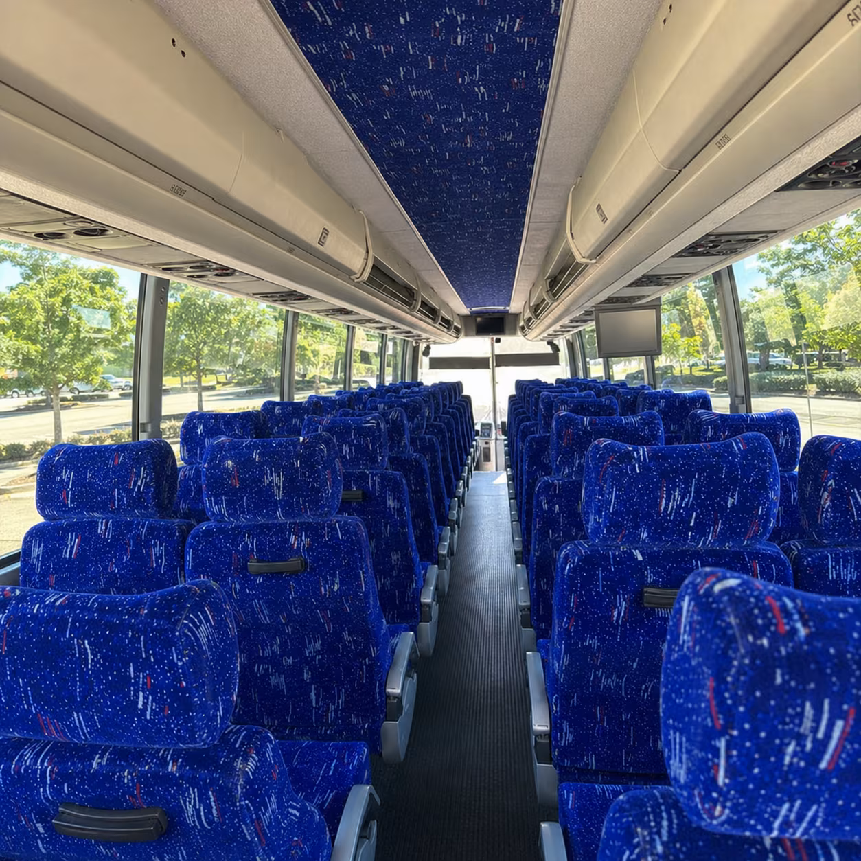 lodi 56 passenger charter bus inside